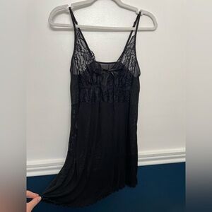Vintage Black Lace Slip Lingerie